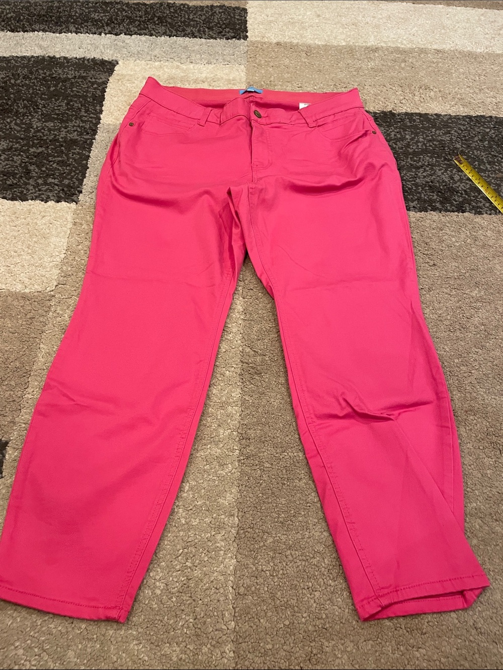 Draper James Bright Pink Cropped Jeans